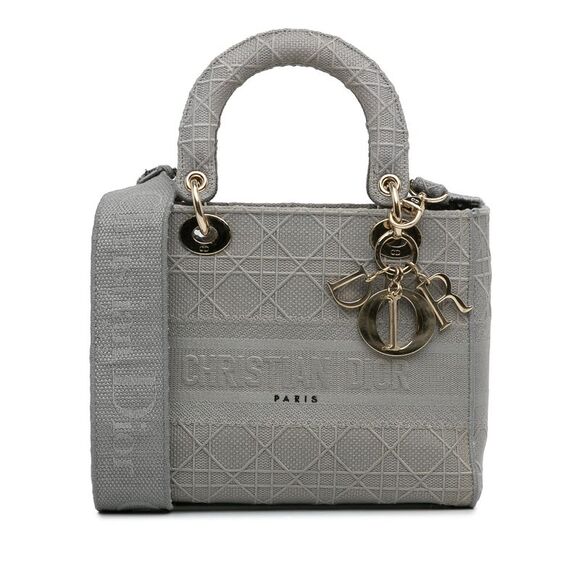 Pre Loved dior Women Gray Satchel - Picture 1 of 8